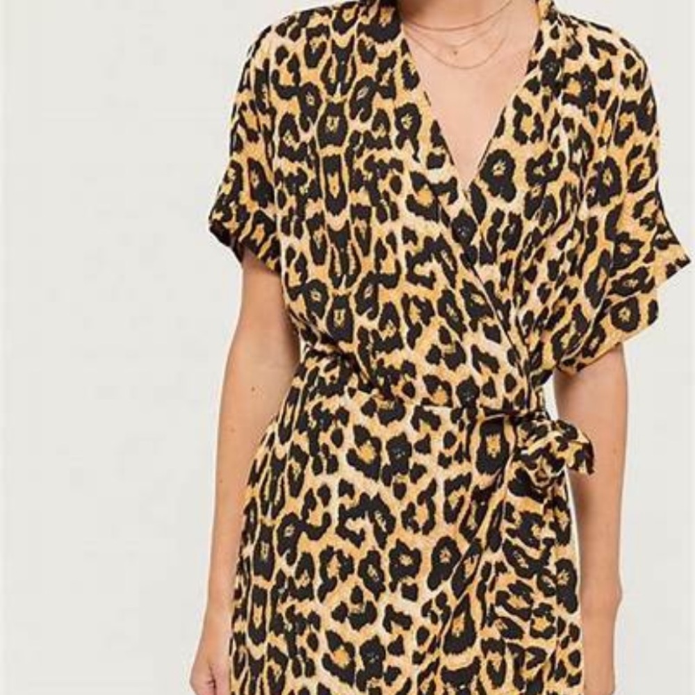 Urban Outfitters leopard wrap romper